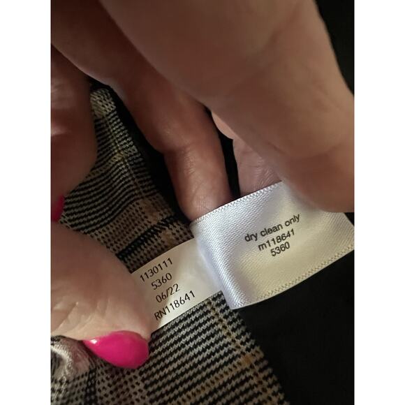 LANE BRYANT Perfect Drape Pink Gray Plaid Single Breast Blazer Jacket Sz 14 NWT - Picture 10 of 13